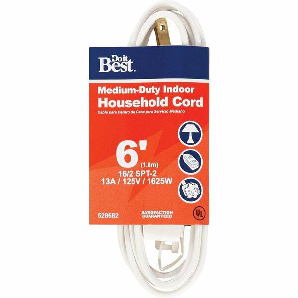 All-Source 6 Ft. 16/2 White Cube Tap Extension Cord IN-PT2162-06X-WH